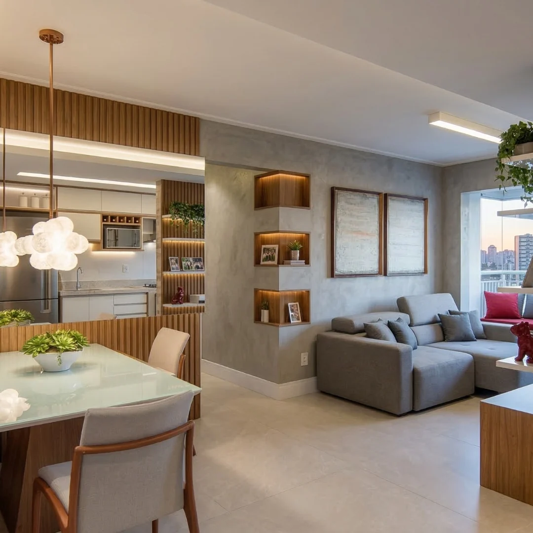 Sala de jantar do Apartamento M|N, 75m², Ananindeua/PA